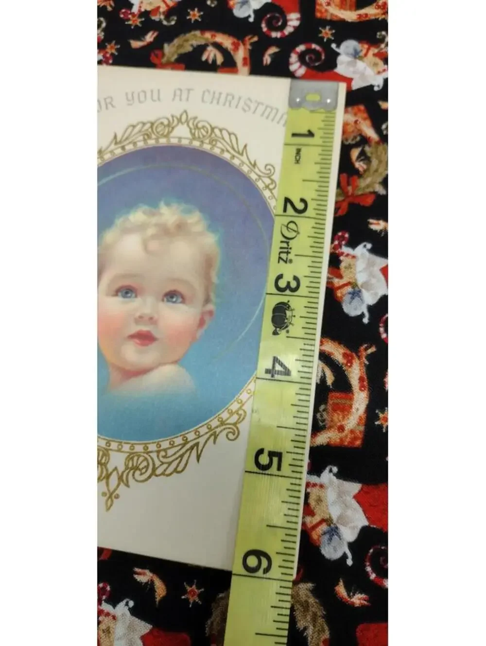 Vintage 20s 30s 50s Baby Christmas Card RUST CRAFT Card Rare Victorian Christmas
